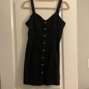 Forever 21 Black Button Down Denim Dress